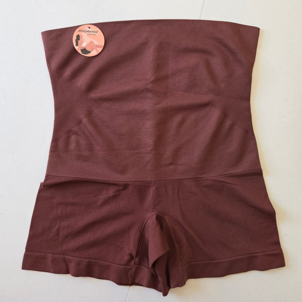 Shapermint Essentials High Waisted Shaper Shorts Brown 2XL NWT 18437